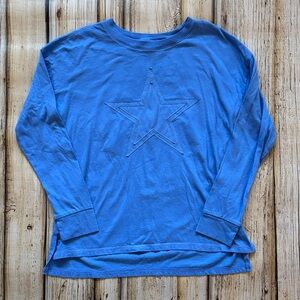 GAP Kids Long Sleeve Tee in Blue with Star Design